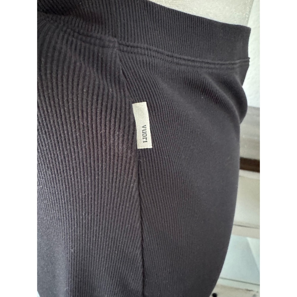 Vuori Pose Column Skirt Ribbed Knit Midi Heathered Black VW3217 Size M H - Picture 6 of 8